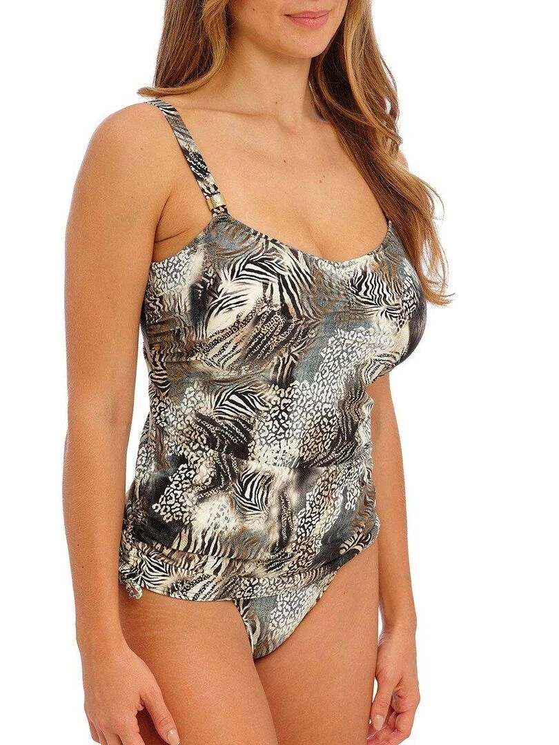 Haut de maillot de bain tankini à armatures Seraya Sands Marron
