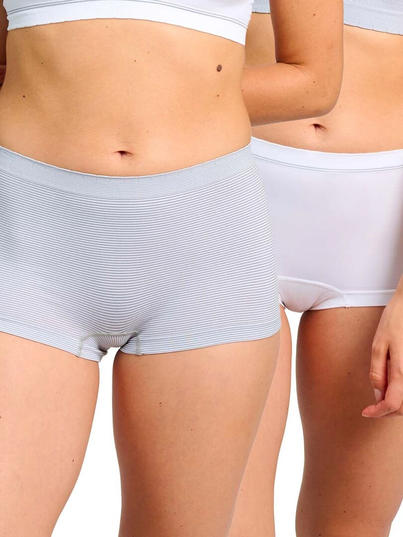 Lot de 2 shorties sans coutures 'Billet Doux' Gris