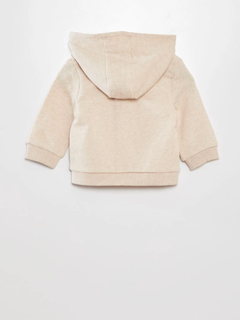Sweat en molleton à capuche BEIGE