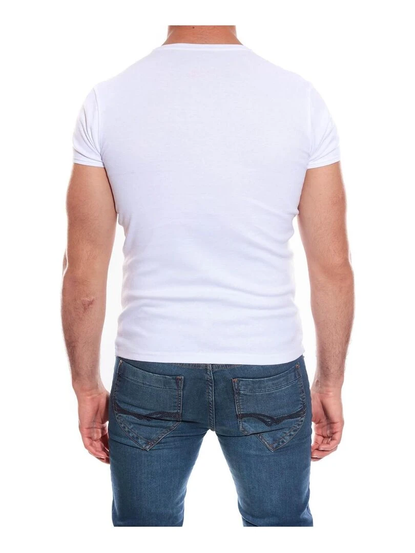 T SHIRT V WORKO II   Blanc