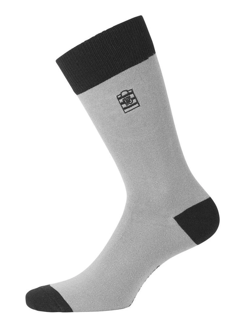 Lot de 6 Paires de Chaussettes de ville coton homme Serge Blanco   Gris