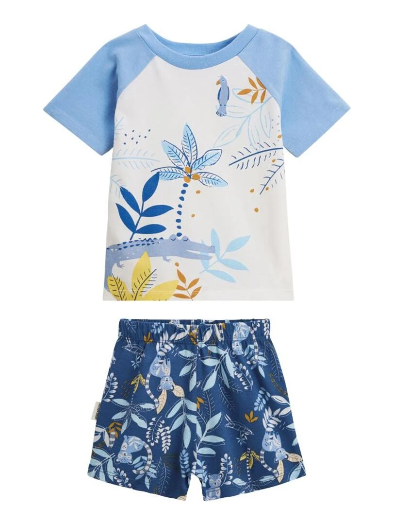 Pyjama enfant manches courtes Gamboa Bleu
