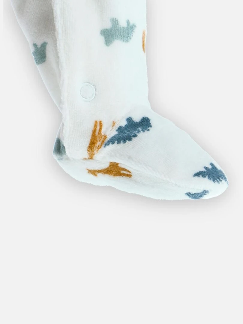 Pyjama imprimés dinosaures en velours    Noukie's   Blanc