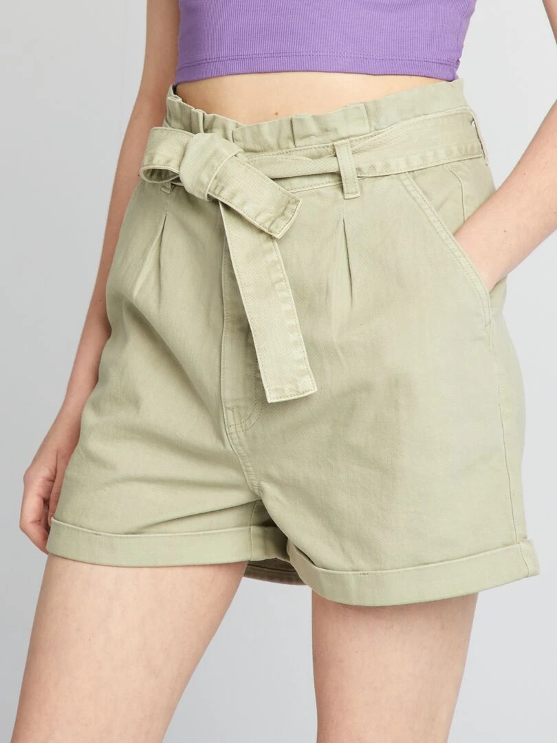 Short en twill Vert