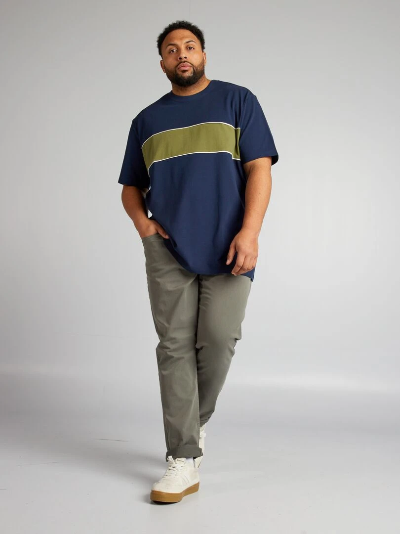 Pantalon slim L34 Kaki grisé
