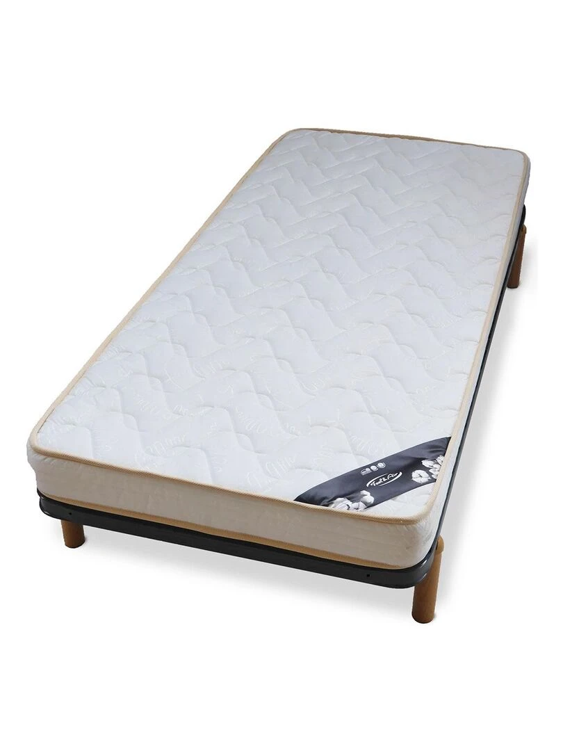 Pack sommier avec pieds et matelas Mira AKITEN RETAIL Gris