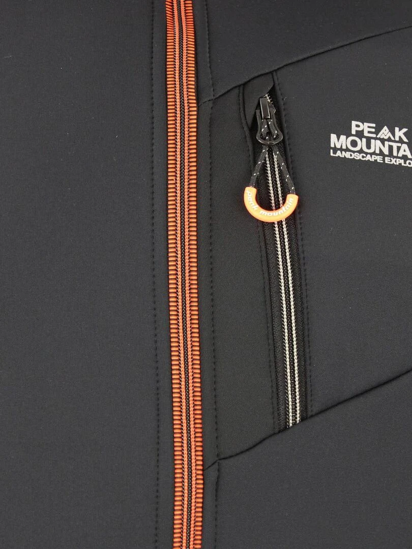 Blouson polarshell homme CLIMO   PEAK MOUNTAIN   Noir Noir