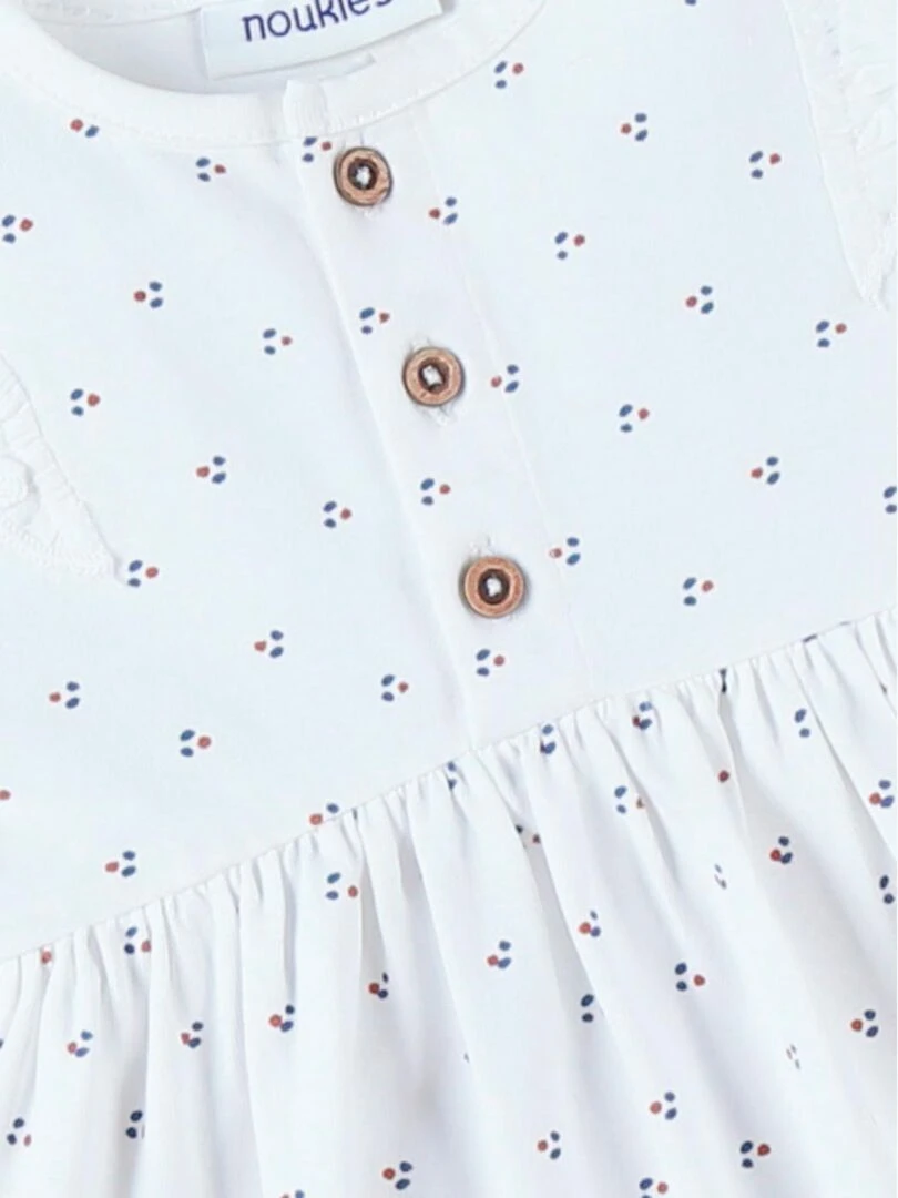 Robe imprimé fleuri en jersey    Noukie's   Blanc