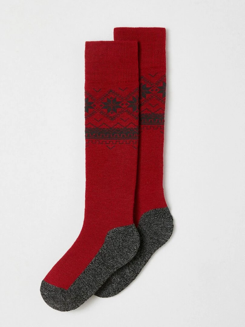Chaussettes de ski mixtes Thermolactyl   Damart   Rouge
