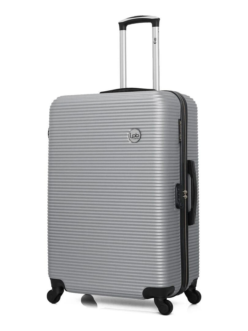LPB LUGGAGE VALISE GRAND FORMAT ABS MUNICH 4 ROUES 75 CM Gris
