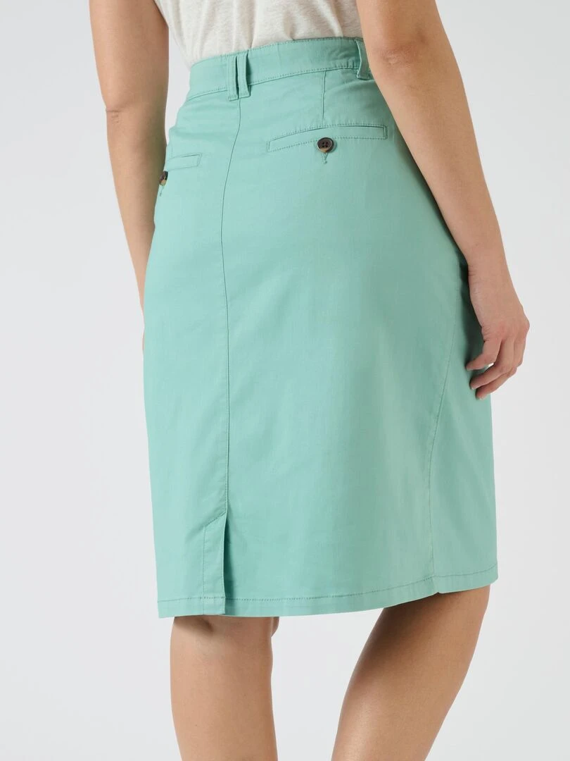 Jupe chino   Damart   Vert anis