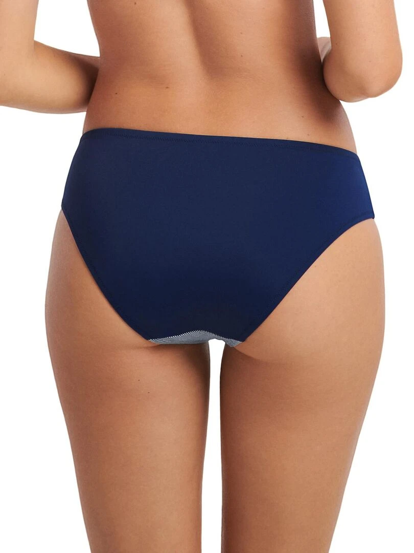 Bas maillot slip de bain taille haute Quinby Bleu