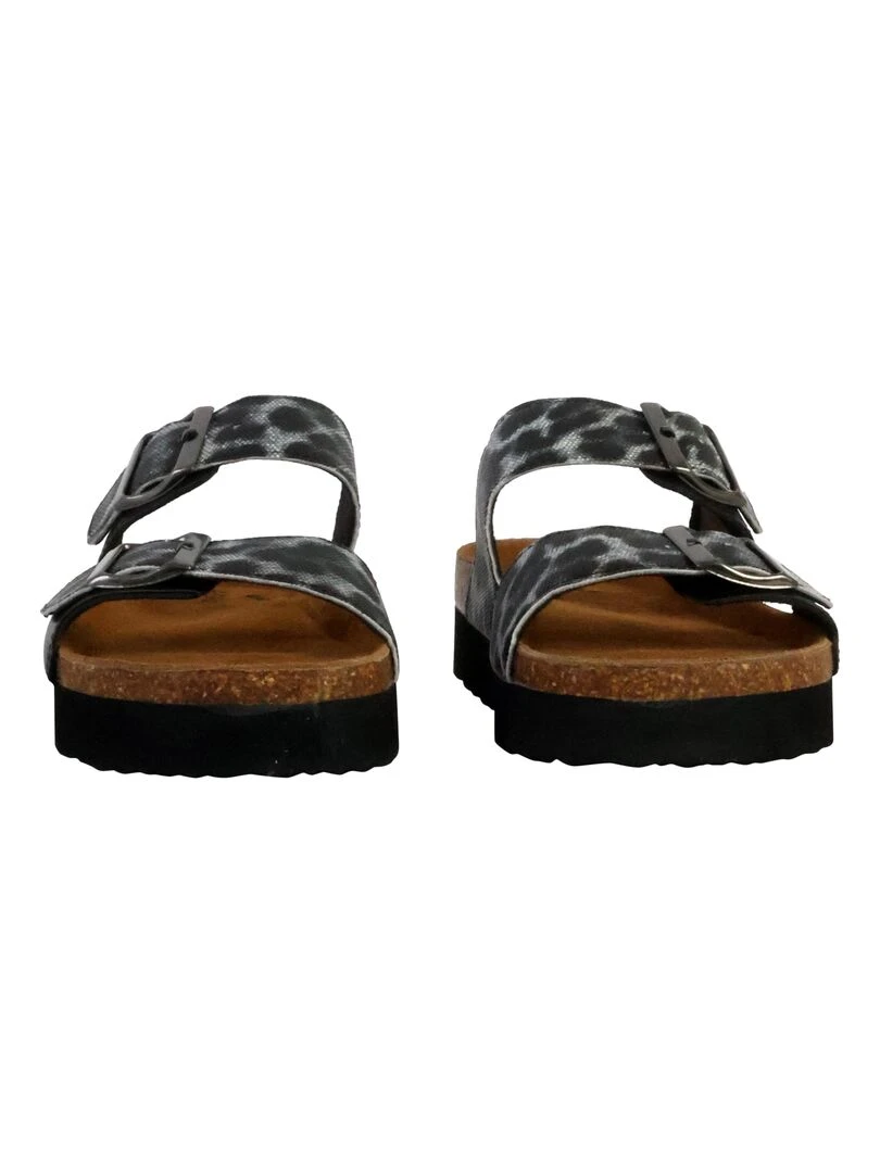 Mules Plate Cuir Solinea   Noir