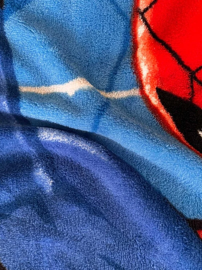 Plaid polaire tout doux imprimé 100% polyester  SPIDERMAN ACTION   Bleu