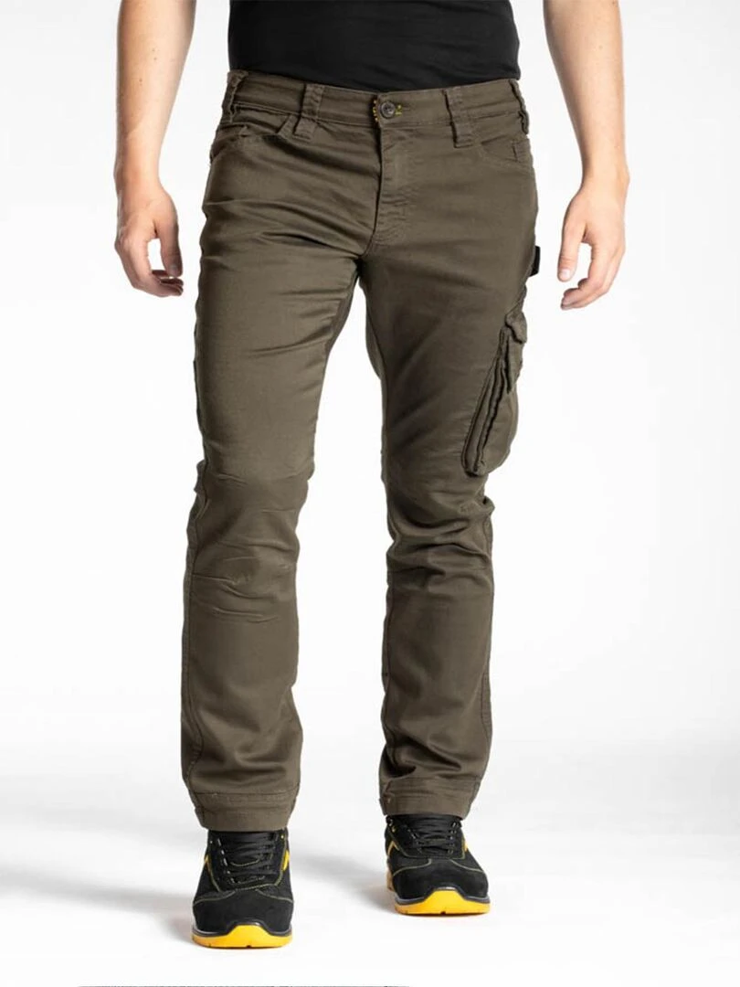 Jeans de travail multi poches stretch JOBC 'Rica Lewis' Kaki
