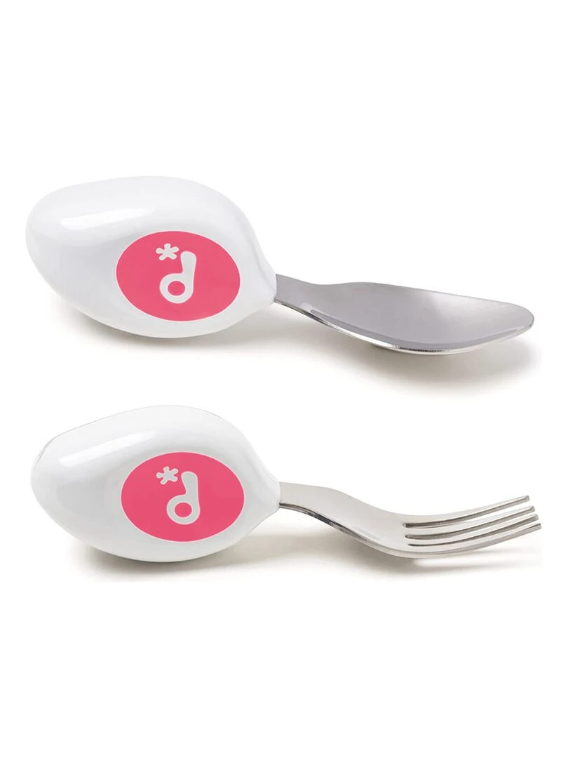 Set de 2 couverts ergonomiques Magenta Rose