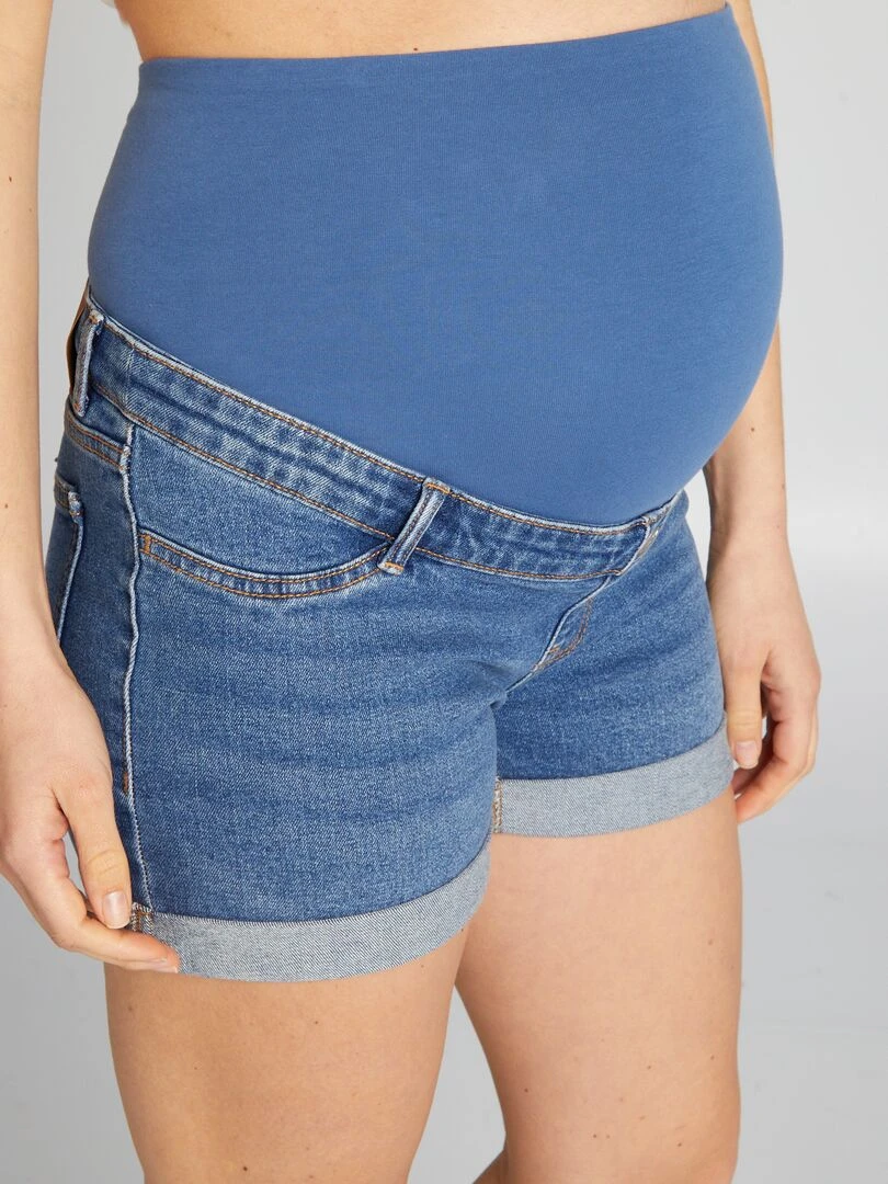 Short de maternité en jean   Bleu foncé