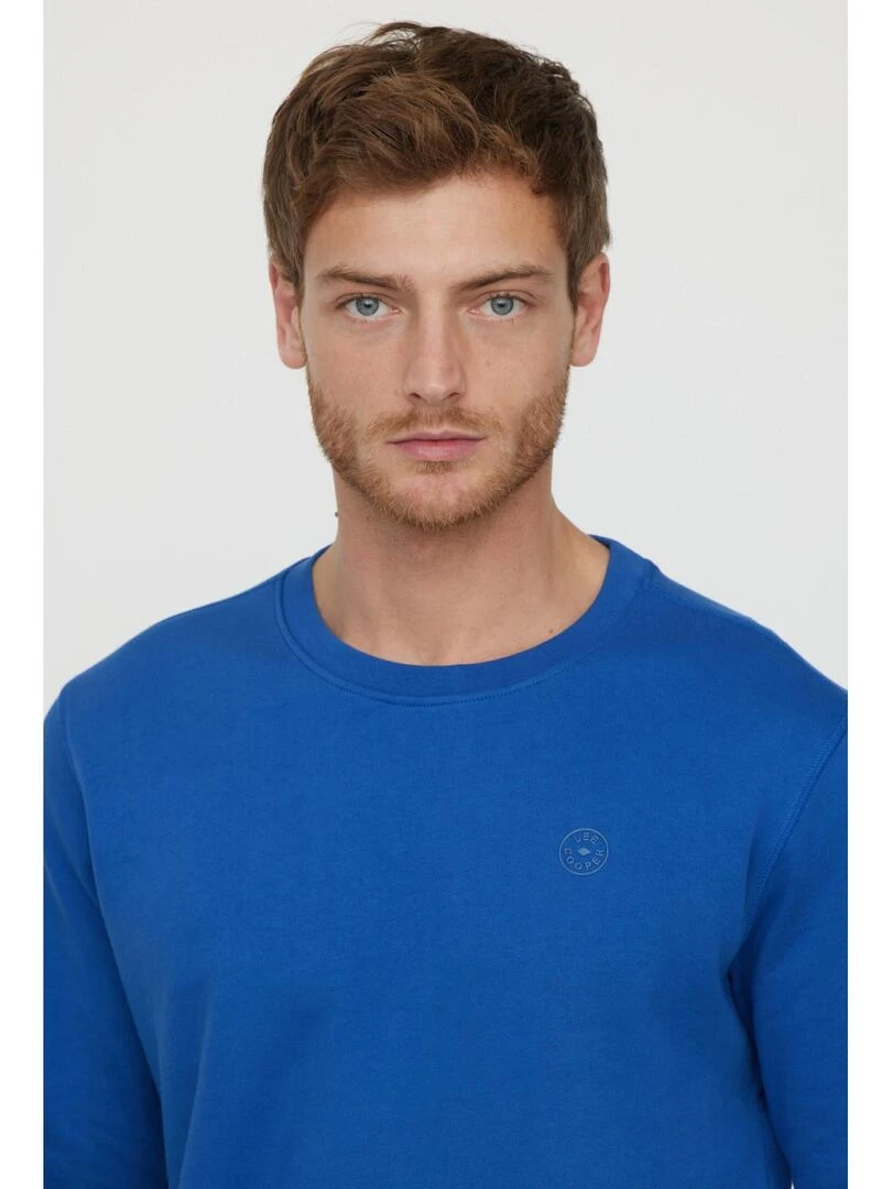 Lee Cooper   Sweatshirt manches longues coton regular EDIE   Bleu