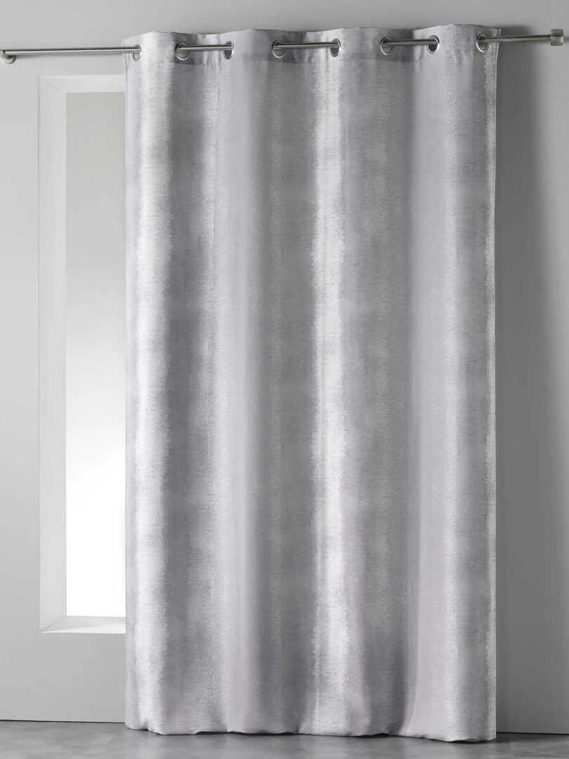 Rideau Imprimé Effet Glacé Taupe