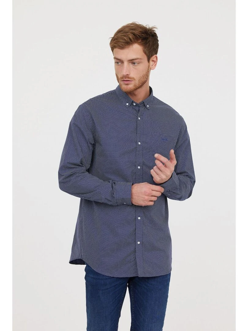Lee Cooper Chemise manches longues coton comfort DORIC Bleu marine