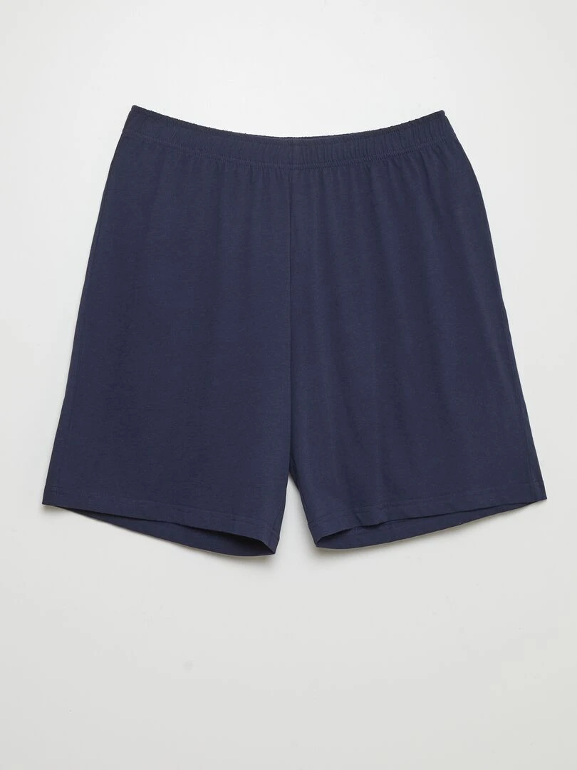 Pyjama long pantalon + t shirt   2 pièces   Bleu