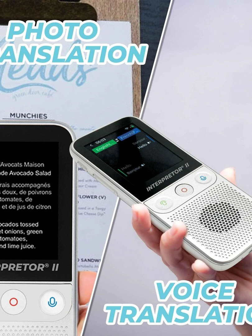 Interpretor  2  traducteur Vocal Instantané D’intelligence Artificielle 137 Langues Appareil Photo   N/A