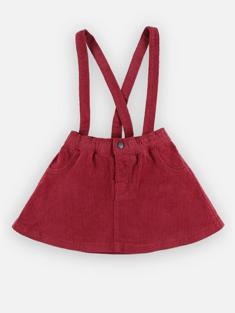 Jupe en velours côtelé avec bretelles  fambroise   Noukie's   Rose