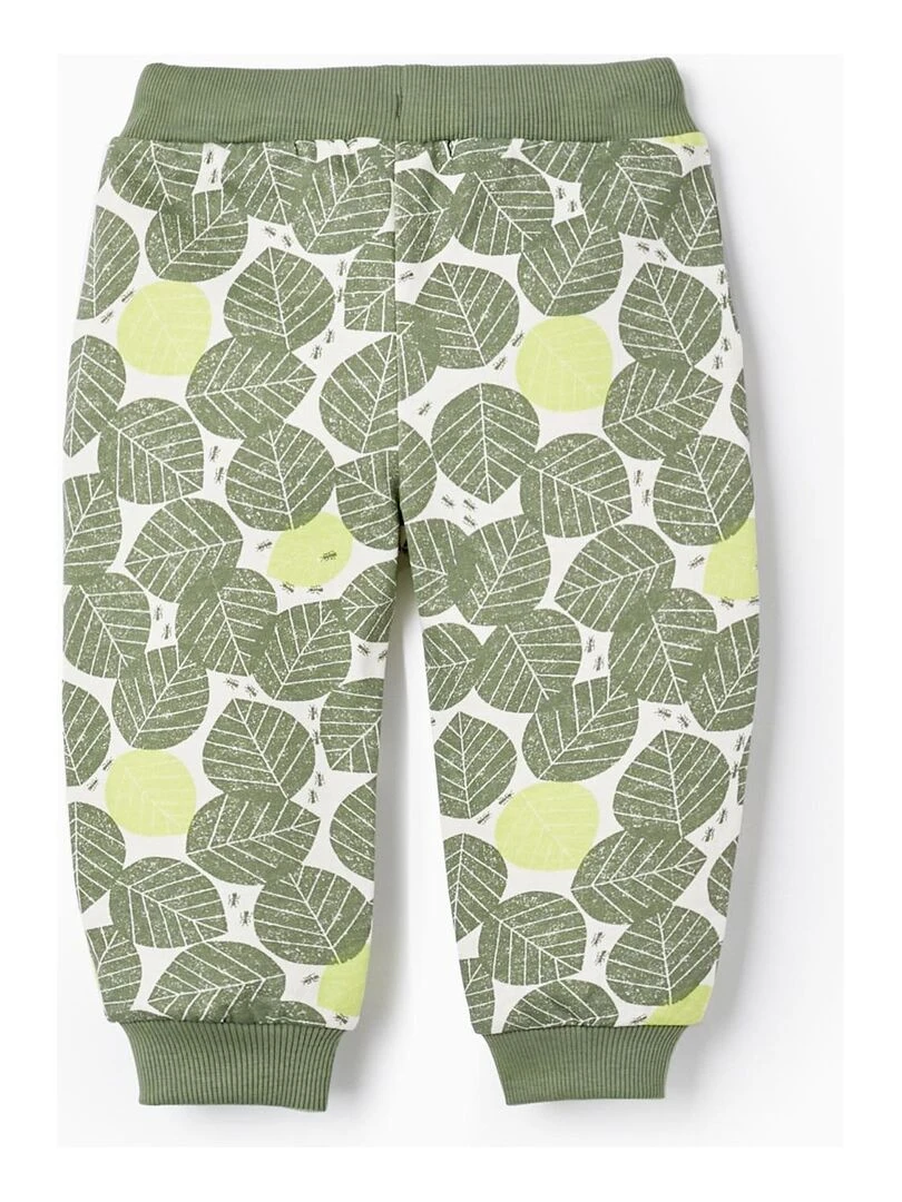 Pantalon de Sport en Coton pour Bébé Garçon 'Feuilles' NATURE TAKEOVER Blanc