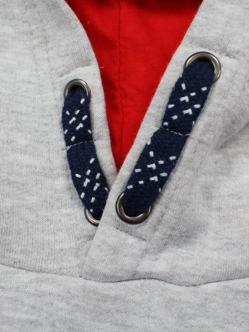 Lee Cooper   Sweat garçon imprimé logo en coton   Gris