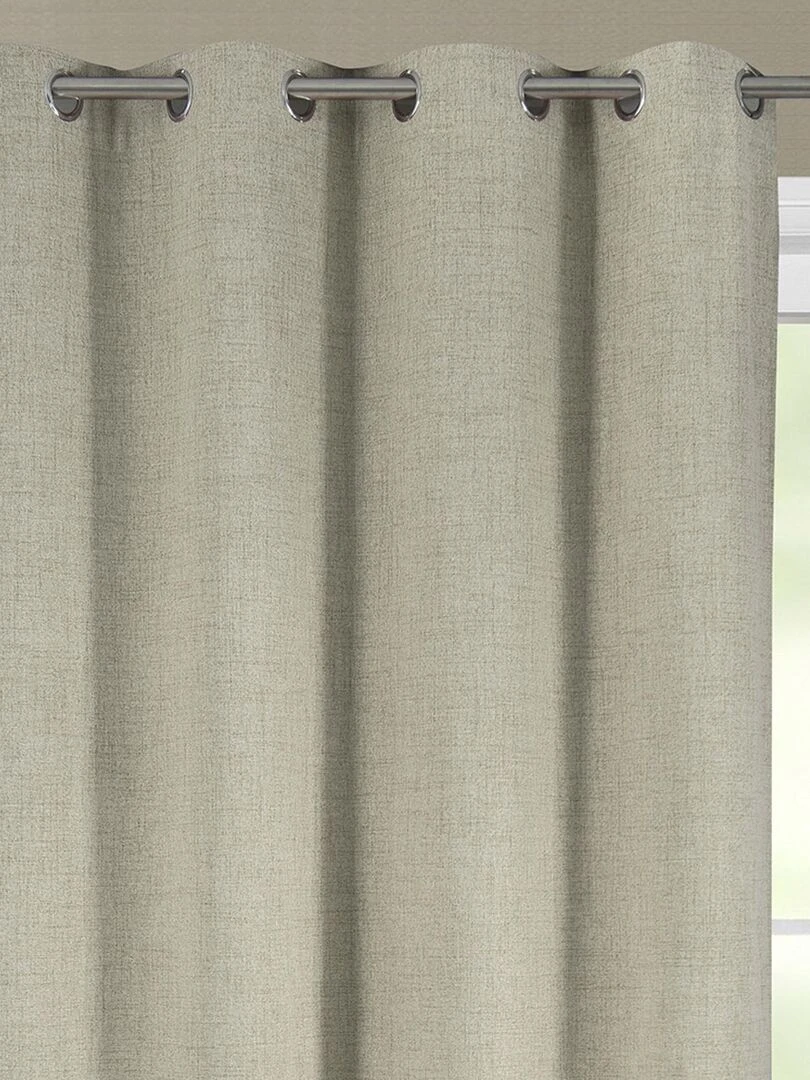 Rideau uni occultant et thermique Beige