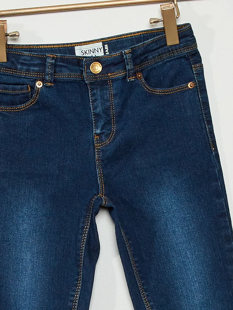 Jean skinny   5 poches   Bleu brut