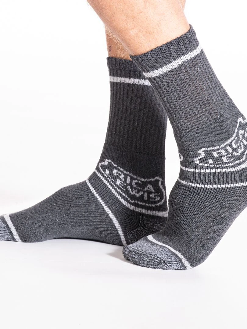 Chaussettes de travail renforcées  lot de 3 SOCKLG 'Rica Lewis'   Gris