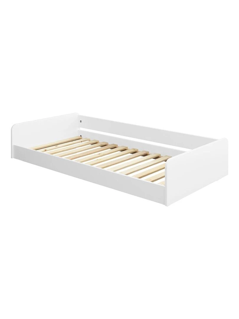 Lit avec barrière Harpe AKITEN RETAIL Blanc Blanc
