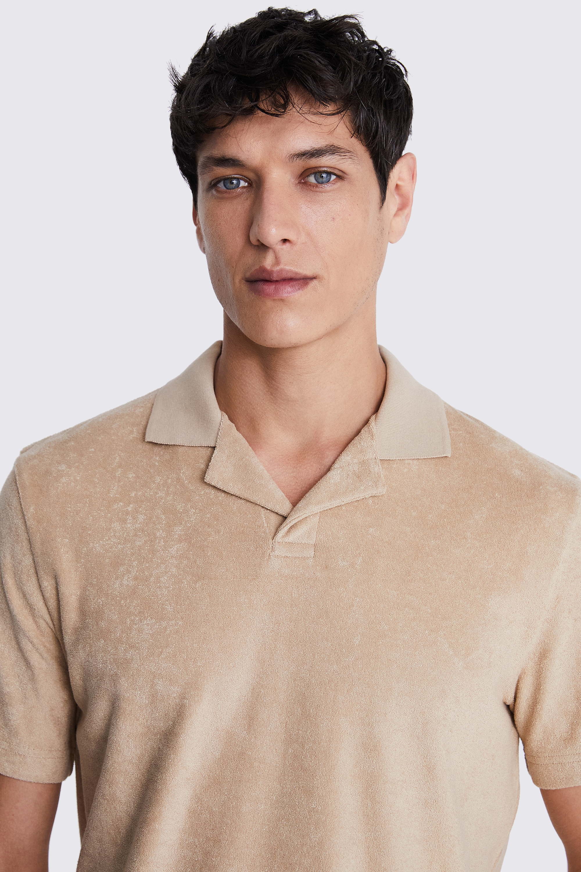Linen Blend Pink Skipper Polo   Buy Online at Moss