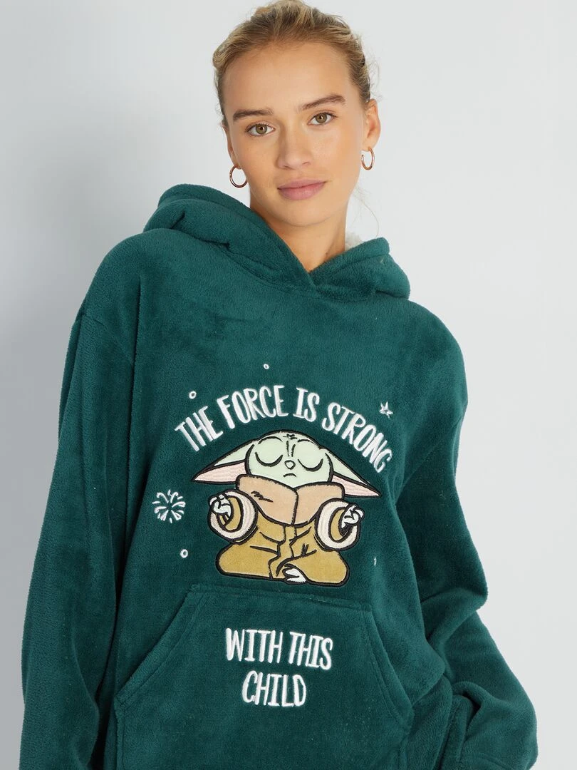Sweat de nuit en polaire 'Grogu' 'The Mandalorian'   Vert