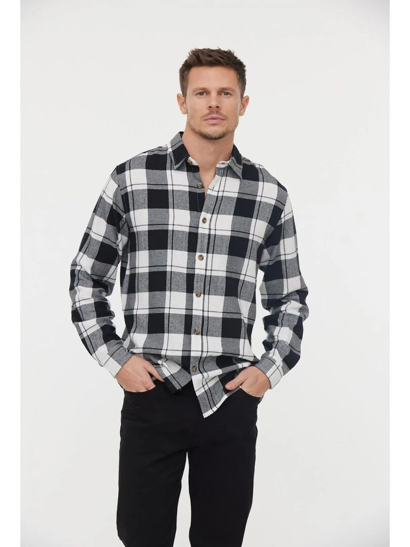 Lee Cooper   Chemise manches longues coton regular DOZ   Noir