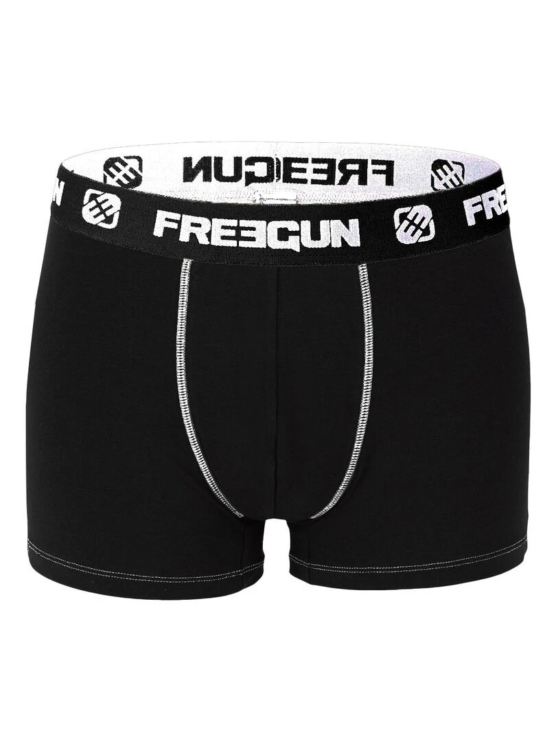 Lot de 2 Boxers garçon coton Noir Freegun   Noir