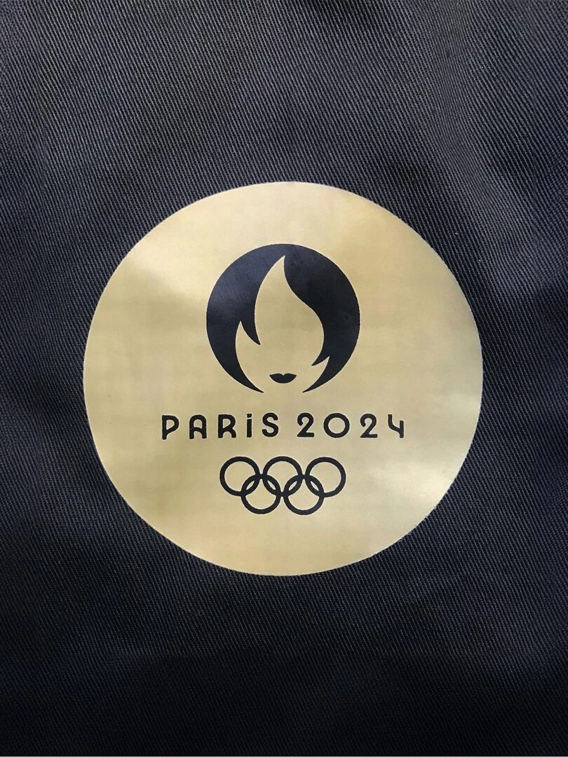 Tablier de cuisine 100% coton  PARIS 2024 JEUX OLYMPIQUES PREMIUM   Noir