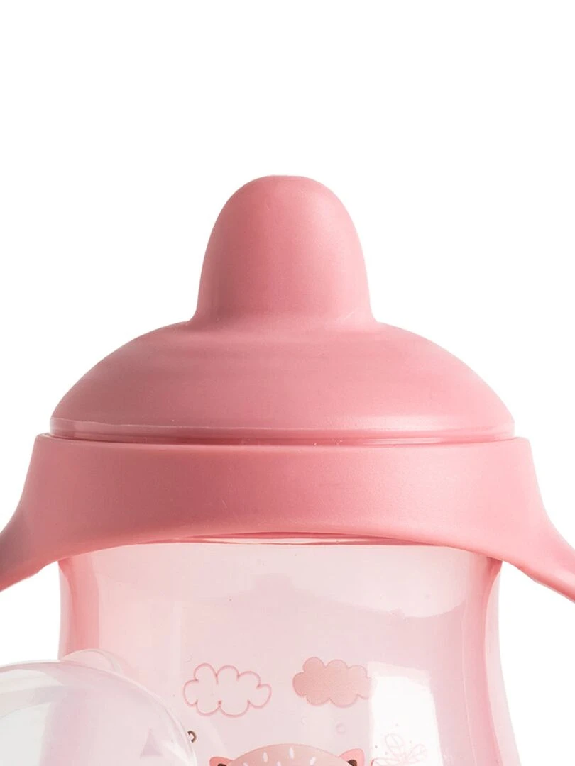 Tasse à bec rigide 240 mL Chat rose   Rose