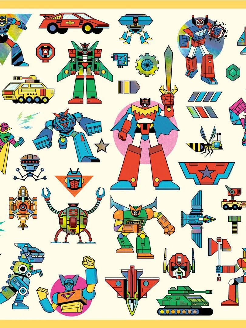Stickers métallisés : 160 stickers Robots   N/A