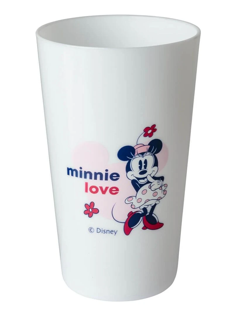 Gobelet bébé Minnie Confettis Blanc Rose