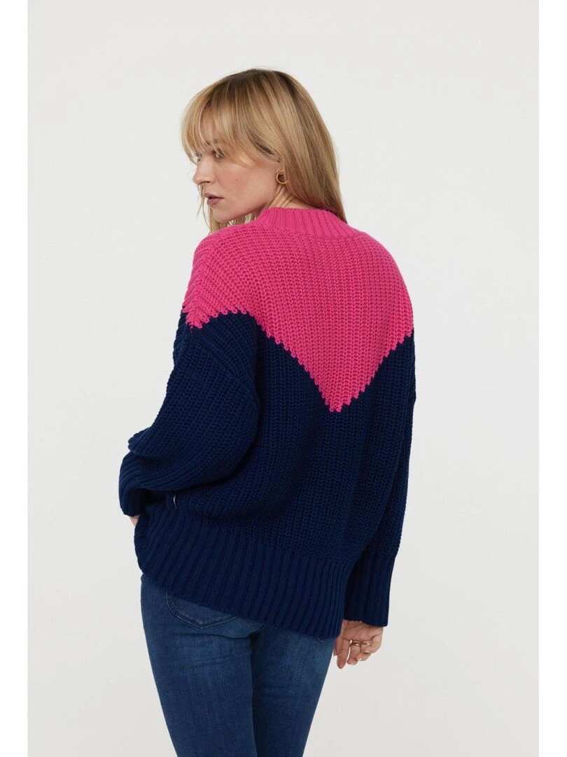 Lee Cooper   Pull manches longues coton regular CLOREL   Bleu marine