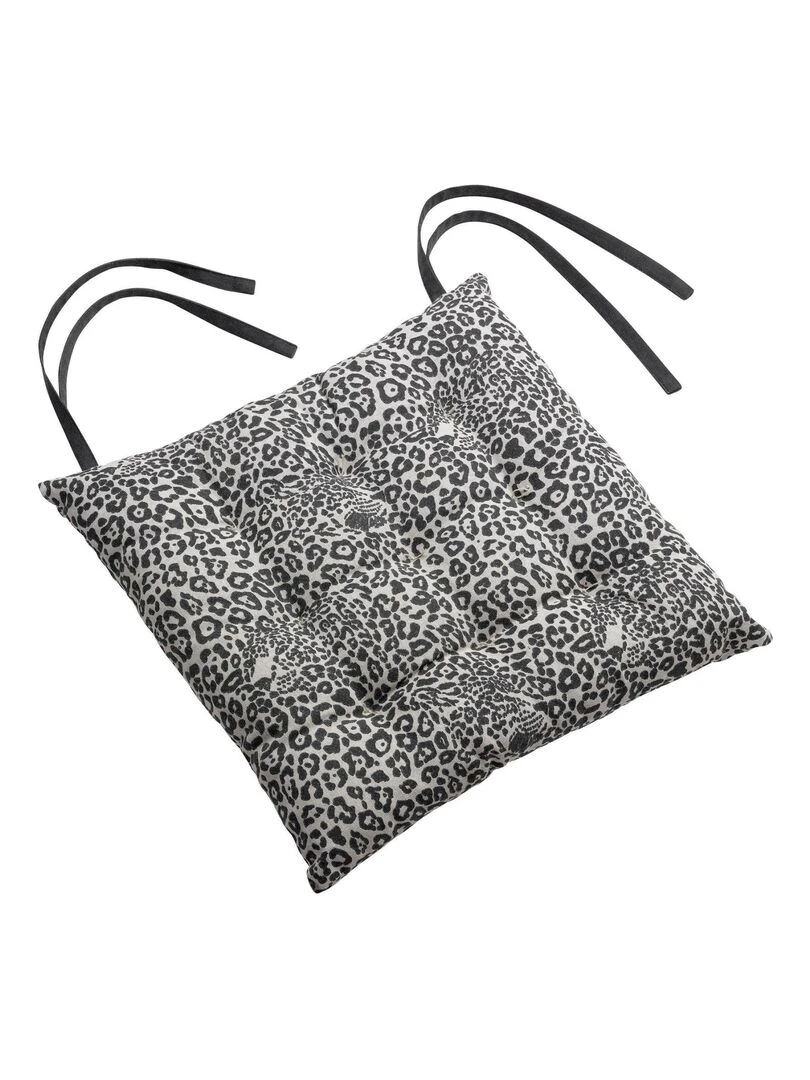 Galette de chaise matelassee Jaguar Noir
