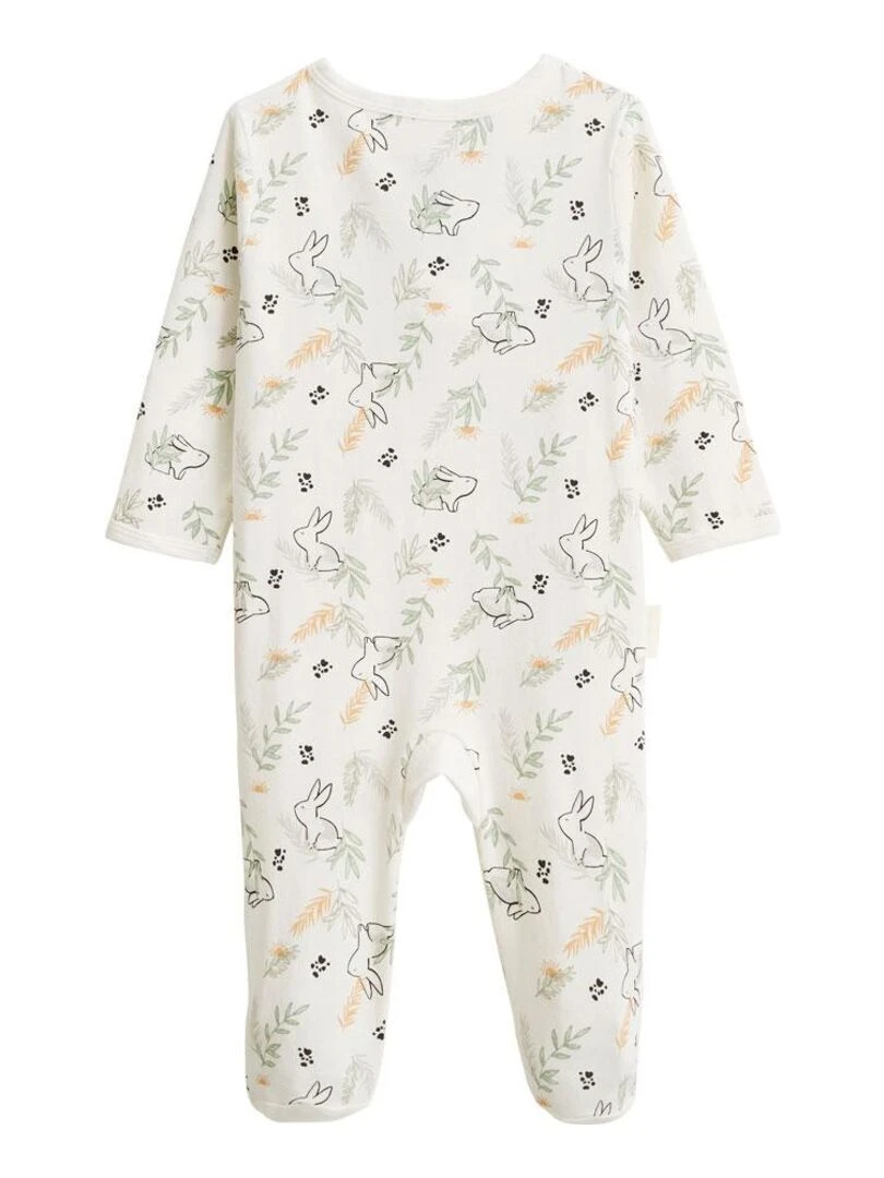 Pyjama bébé ouverture pont Frimousse Ecru