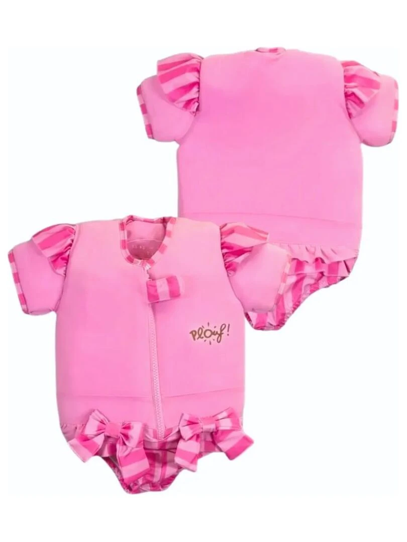 Maillot de Bain Zoe Enfant avec Flotteurs Accessoire de Natation Fille Rose