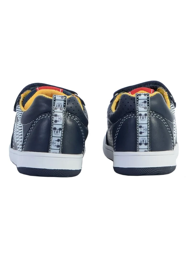 Basket Cuir EnfantGarçons Geox New Flick   Bleu