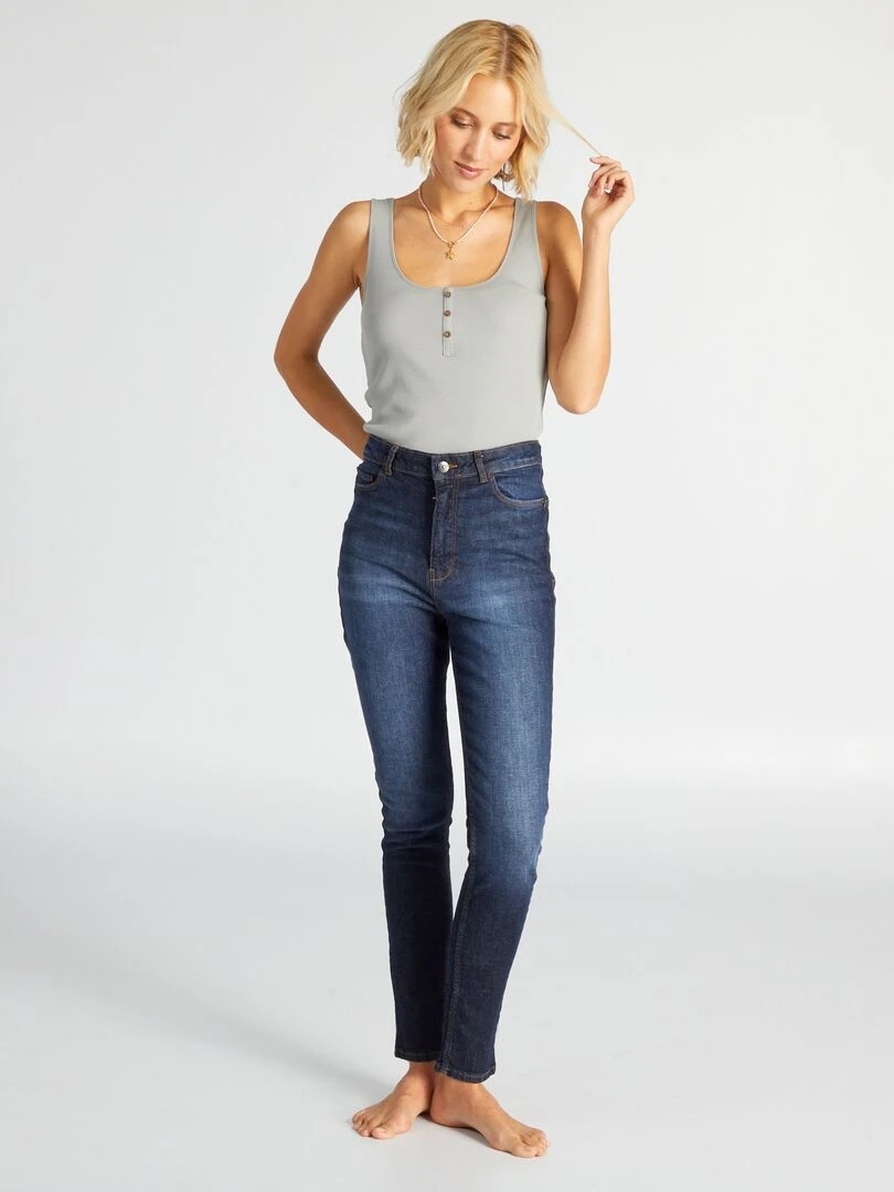 Jean skinny à taille haute L32 Brut