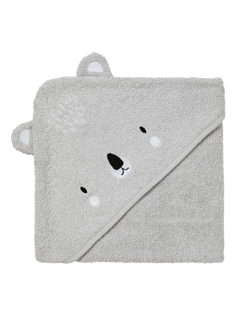 Cape de bain 70x70 cm ludique Koala gris Gris
