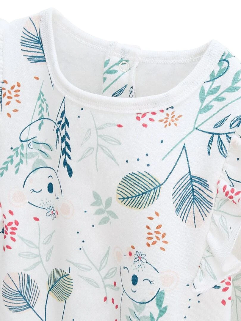 Sweat shirt bébé fille Paloma   Ecru