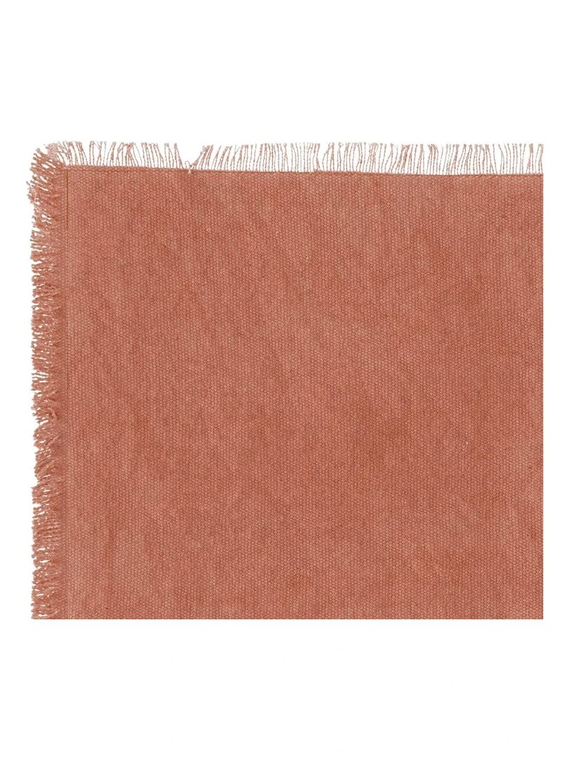 Set de table à franges Orange corail